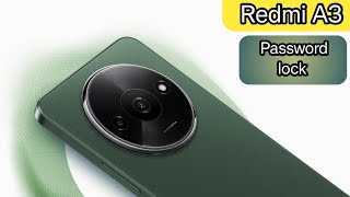 How To Set Password Lock Redmi A3assword Lock Setting First Time Setup 1 Redmi A3Mein Password [upl. by Bettye]