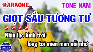 Giọt Sầu Tương Tư Karaoke Tone Nam Beat [upl. by Orme]