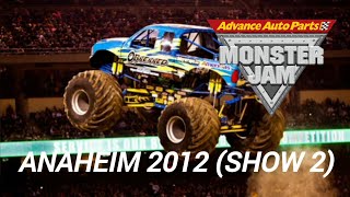 Monster Jam Anaheim 2012 Show 2 Racing amp Freestyle 12812 monsterjam [upl. by Eiramait]