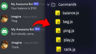 Command Handler  Help Command  How to make a Discord Bot Without Downloading Anything [upl. by Anaila]