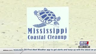 Volunteers gather for Annual Mississippi Coastal Cleanup to remove trash from beaches [upl. by Haerle]