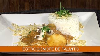 ESTROGONOFE DE PALMITO E TALHARIM DE PUPUNHA A CARBONARA [upl. by Emorej287]