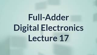 Full Adder in Hindi  Digital Electronics  Lecture 17 [upl. by Jedthus]