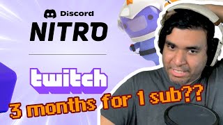 ONE Twitch Subscription equals THREE Discord Nitro ones [upl. by Nellda]