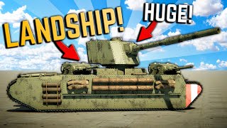 I Built A HUGE BRITISH LANDSHIP In Sprocket Tank Design [upl. by Ailehs]