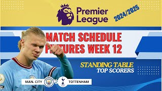 English Premier League Schedule 2024 Week 12 Live Sky Sport  MAN CITY vs TOTTENHAM [upl. by Imrots]