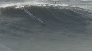 Towin Surfing in Portugal  Giant Waves of Nazaré [upl. by Alyakcm]