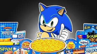 Sonic the Hedgehog 3  SONIC Convenience Store BLUE Food Mukbang Animation  ASMR [upl. by Fregger925]