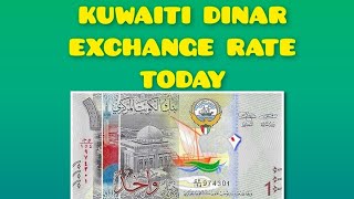 Kuwaiti Dinar KWD Exchange Rate Today [upl. by Auhsot421]