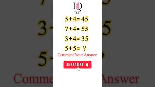 Math Quiz Solve  IQ Test math quiz official viral shorts shortfeed trending [upl. by Secnarfyram]