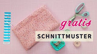 Täschchen nähen mit Reissverschluss ✂️ GRATIS Schnittmuster Täschchen Los Angeles [upl. by Riha]