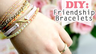 DIY 4 Ways how to make Easy Friendship Bracelets [upl. by Votaw]