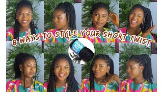 8 Ways to Style your Short Twist with BRAZILIAN WOOL  QUICK and EASY Hairstyles [upl. by Gnouhk334]