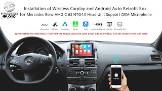 kSmart Box Wireless Carplay Installation for Mercedes Benz AMG C63 2010 Model NTG 40 [upl. by Erdne]