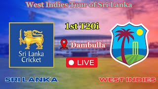 Live  1st T20 SRI LANKA vs WEST INDIES  SL vs WI Live  icc cricket india srilanka westindies [upl. by Ezzo]