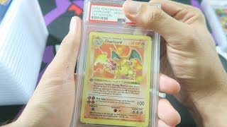 HOLY GRAIL 1ST EDITION SHADOWLESS CHARIZARD  PSA GRADED POKEMON CARD RETURNS 14 [upl. by Brena650]