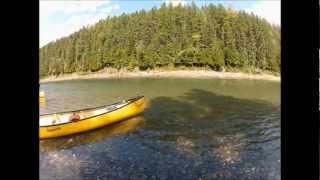 Descente en canoe de la rivière Bonaventure part n°1 by Gopro Hero 2 en Gaspésie Quebec Canada [upl. by Asenej]