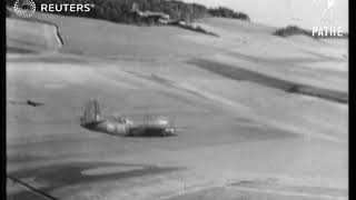 Dramatic low level flying bomber footage 1943 [upl. by Sorce]