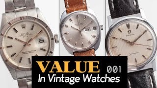 Value In Vintage Watches  Rolex Date amp Omega Seamaster [upl. by Anetsirhc861]