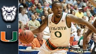 Miami vs Butler Basketball Highlights 201516 [upl. by Ennej]