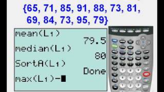 Measures of Central Tendency on a Graphing Calculator [upl. by Deehan]