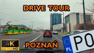 ⁴ᴷ⁶⁰ 🇵🇱 PoznanPoland  Drive tour aroud Poznan November 2024 4K [upl. by Nomannic512]