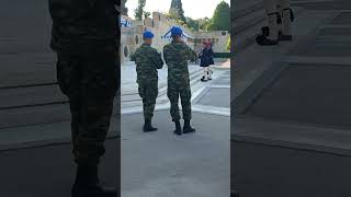 Evzones Greek Presidential Guard  Τomb of Unknown Soldier  Monument in Athens [upl. by Annawad]