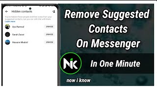 How To Remove Suggested Contacts On Messenger 2024 [upl. by Nivrac]