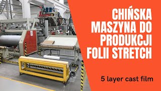 Produkcja folii stretch maszynowej metodą cast  Stretch film machine [upl. by Templas]