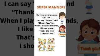 Super manners poem educationfromanam shorts poem [upl. by Enirehtakyram]