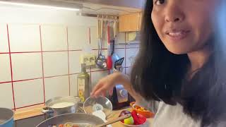 Daily Vlog Ibu Cinta di Jerman Masak sederhana seadanya di dapur minimalis ibucintadijerman [upl. by Rolan]