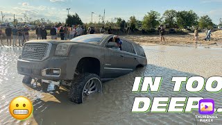 BRAND NEW DENALI SINKS TRUCK AT PCB TRUCK MEET liftedtrucks comment mud new [upl. by Charteris]