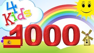 Aprender contar los números de 100 a 1000 100 pasos  para niños y bebés español [upl. by Ahsyt]