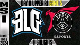 BLG vs PSG Highlights Game 5  MSI 2024 Round 1 Knockouts Day 8  Bilibili Gaming vs PSG Talon G5 [upl. by Cnut]