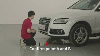 LAUNCH X431 ADAS MOBILE LANDE DEPARTURE WARNING CALIBRATION VAG AUDI Q5 [upl. by Benzel]