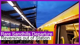 Sandhills Rare Wrong Direction Departure  777Trains [upl. by Yasmine]