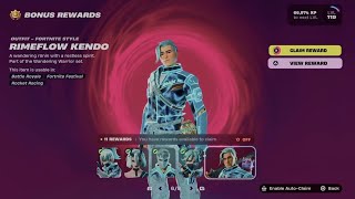 How to Unlock Rimeflow Kendo in Fortnite  Battle Pass Bonus Rewards Page 6 [upl. by Ileyan]