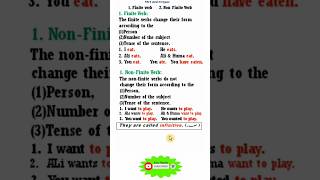 Finite and non finite verbs exercises  Finite amp non finite verbs definitions  Infinitives [upl. by Hguh]