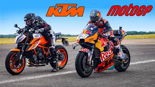 MotoGP Bike v KTM Road Bike DRAG RACE [upl. by Etteniuq]