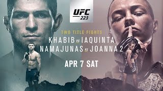 UFC 223  KHABIB NURMAGOMEDOV vs AL IAQUINTA  ROSE NAMAJUNAS vs JOANNA JEDRZEJCZY [upl. by Nevin835]