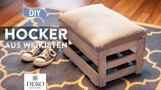 DIY hübsche Hocker aus Weinkisten selbermachen How to Deko Kitchen [upl. by Norvol971]