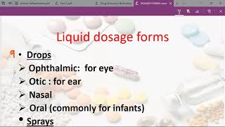 Dosage Forms quot Drug forms quot Lab 3 [upl. by Arvo]