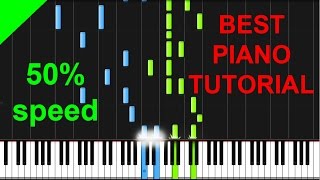 One Direction  Fools Gold 50 speed piano tutorial [upl. by Kearney]