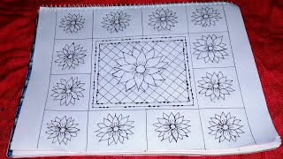 Nokshi katha design  Nokshi katha drawing tutorial  Art Studio nokshi [upl. by Rosina32]