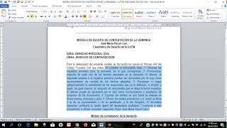 TUTORIAL CÓMO HACER UNA CONTESTACION DE LA DEMANDA [upl. by Mungovan]