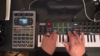 SP404 Mkii and the Akai Mpk Mini Plus and the NEW Feature Sound Generator [upl. by Stelmach]