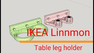 Ikea Linnmon 16353 Table Leg Holders [upl. by Lynnette]