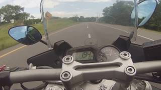 YAMAHA FZ1 ALMOST TOP SPEED RPM ruta del sol al límite [upl. by Heins]