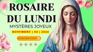 ROSAIRE DE GUÉRISON  MYSTÈRES JOYEUX ROSAIRE DU LUNDI🌹04 NOVEMBRE 2024 🙏🏻PRIÈRE POUR LE BONHEUR [upl. by Witkin]