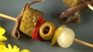 Rezept Spanische Banderillas Tapas [upl. by Dnaltruoc]